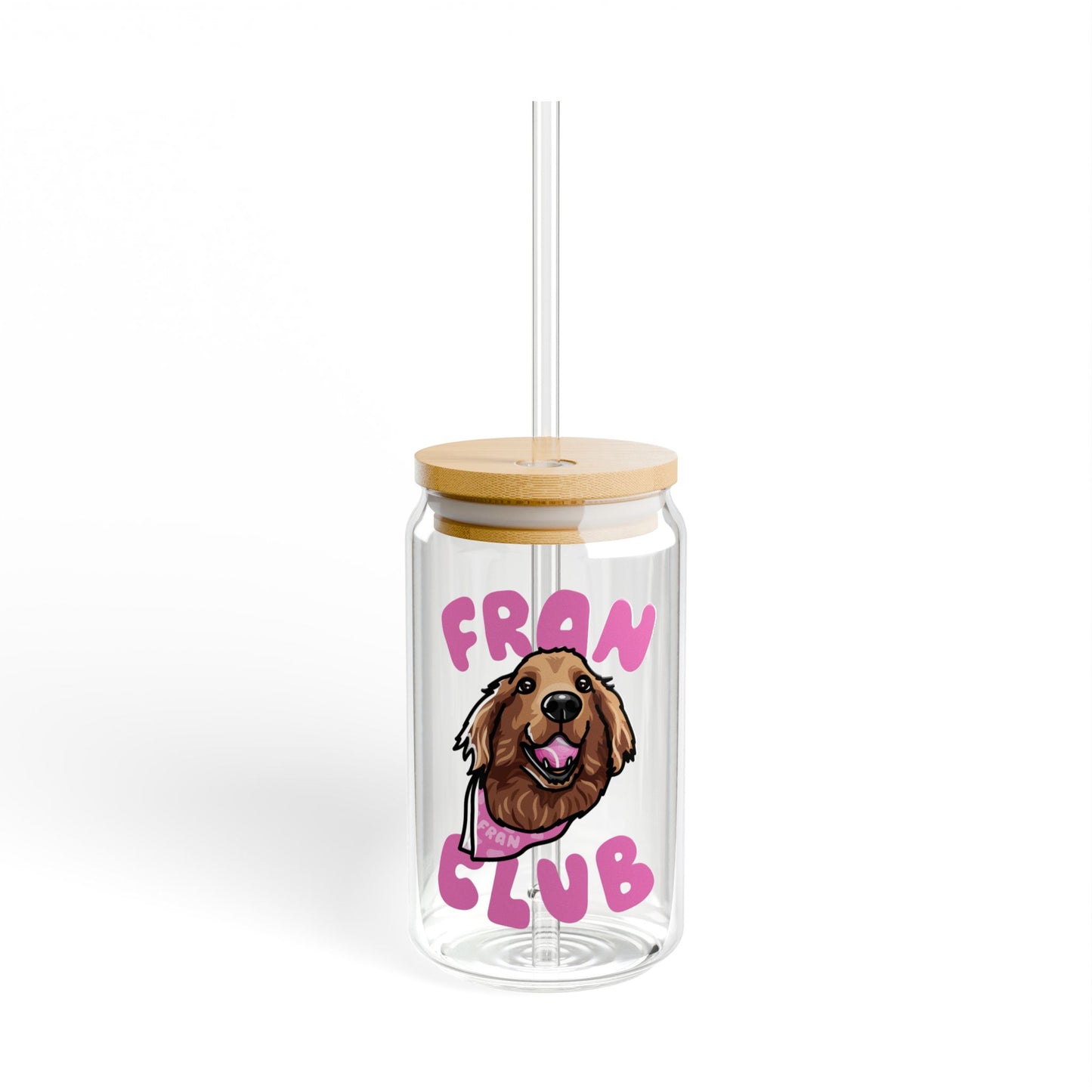 Fran Club Glass Cup + Straw