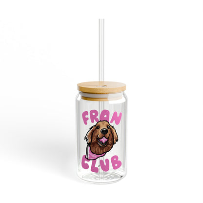 Fran Club Glass Cup + Straw
