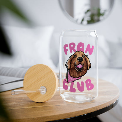 Fran Club Glass Cup + Straw